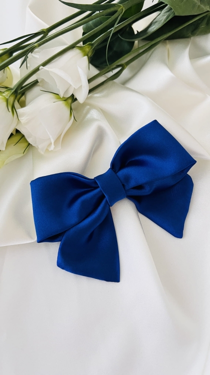 kokarda-do-wlosow-ozdoba-na-spince-krokodylek-na-gumce-tradycyjnej-niebieska-chabrowa-indygo (4).JPG