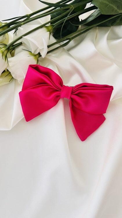 kokarda-do-wlosow-ozdoba-na-spince-krokodylek-na-gumce-tradycyjnej-ciemno-rozowa-fuksja (5).JPG