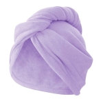 Turban z mikrofibry do włosów szybkoschnący Lawendowy