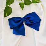 Duża kokarda do włosów Na spince Kobaltowa