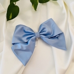 Duża kokarda do włosów Na spince Błękitna