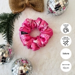 Satynowa gumka do włosów scrunchie MIDI Frosty