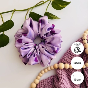 Satynowa gumka do włosów scrunchie XXL Sweetheart