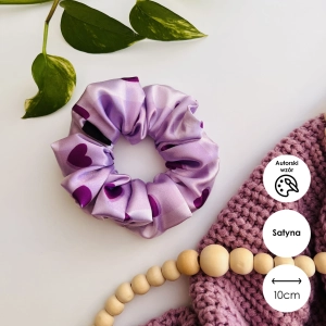 Satynowa gumka do włosów scrunchie MIDI Sweetheart