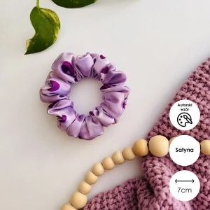 Satynowa gumka do włosów scrunchie MINI Sweetheart