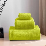 Zestaw 3 ręczników z mikrofibry Mały / Średni / Duży Matcha