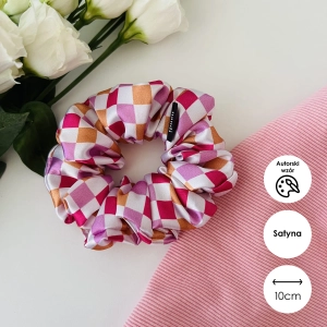 Satynowa gumka do włosów scrunchie MIDI Fizz
