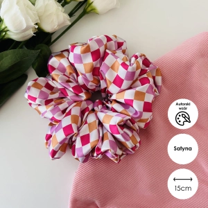 Satynowa gumka do włosów scrunchie XXL Fizz