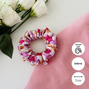 Satynowa gumka do włosów scrunchie MINI Fizz