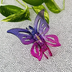 Klamra do włosów Spinka Mariposa Fioletowo-różowa