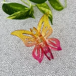 Klamra do włosów Spinka Mariposa Żółto-różowa