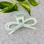 Klamra do włosów Spinka Kokarda Pearl Mint