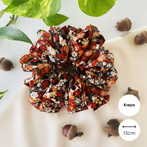 Krepowana gumka do włosów scrunchie XXL Maple