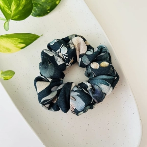 Bambusowa gumka do włosów scrunchie MIDI Midnight