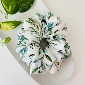 Bambusowa gumka do włosów scrunchie XXL Eucalyptus