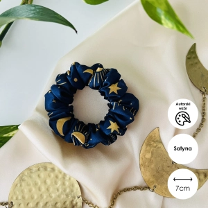 Satynowa gumka do włosów scrunchie MINI Celestial
