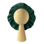 Jedwabny czepek do włosów na noc Butelkowa zieleń