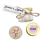 Podziękowania dla gości weselnych Ślubne Cukierki w słoiczku