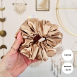 Satynowa gumka do włosów scrunchie XXL Złota