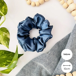 Satynowa gumka do włosów scrunchie MIDI Jeans