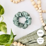 Satynowa gumka do włosów scrunchie MINI Szałwia