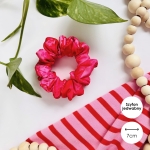 Szyfonowa jedwabna gumka do włosów scrunchie MINI Petal