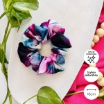 Szyfonowa jedwabna gumka do włosów scrunchie MIDI Haze