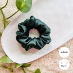 Jedwabna gumka do włosów STANDARD scrunchie frotka Zielona butelkowa