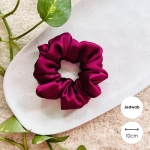 Jedwabna gumka do włosów STANDARD scrunchie Fuksja