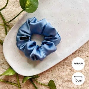 Jedwabna gumka do włosów scrunchie MIDI Jeans