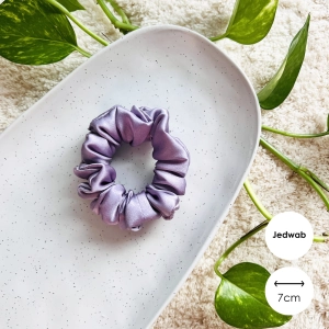 Jedwabna gumka do włosów scrunchie MINI Lila