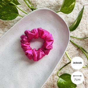 Jedwabna gumka do włosów MINI scrunchie Cukierkowy róż