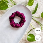 Jedwabna gumka do włosów scrunchie MINI Fuksja