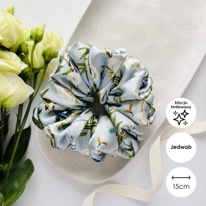 Jedwabna gumka do włosów scrunchie XXL Glam
