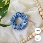 Satynowa gumka do włosów scrunchie MINI Błękit
